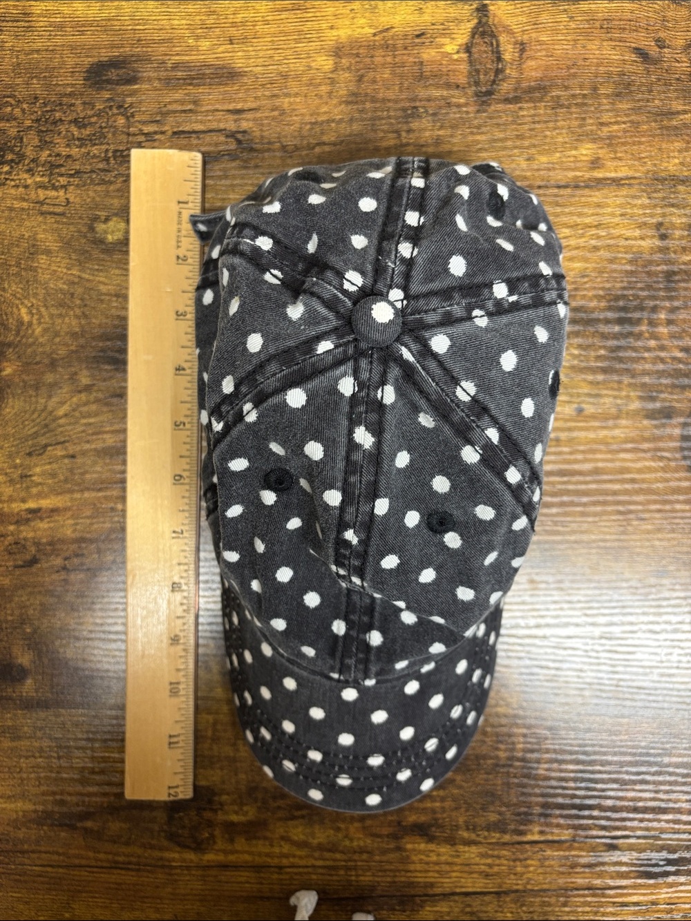 Woman’s Black Polka Dot Baseball Cap